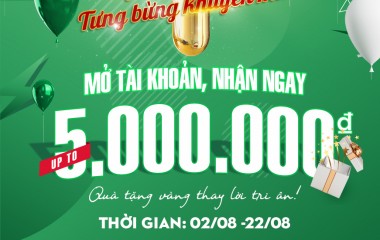 Mở tài khoản - Quà tặng lên đến 5 triệu đồng